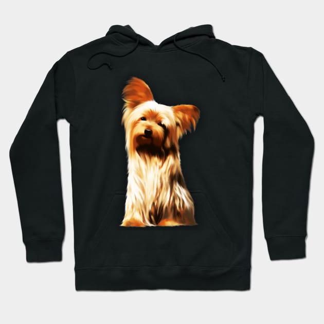 The Yorkshire Terrier Cute Puppy Dog Hoodie by BluedarkArt